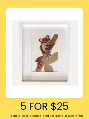 Framed tree frog decoupage.